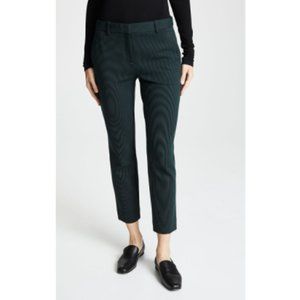 Theory Treeca Textured Knit Green Slim Crop Pants